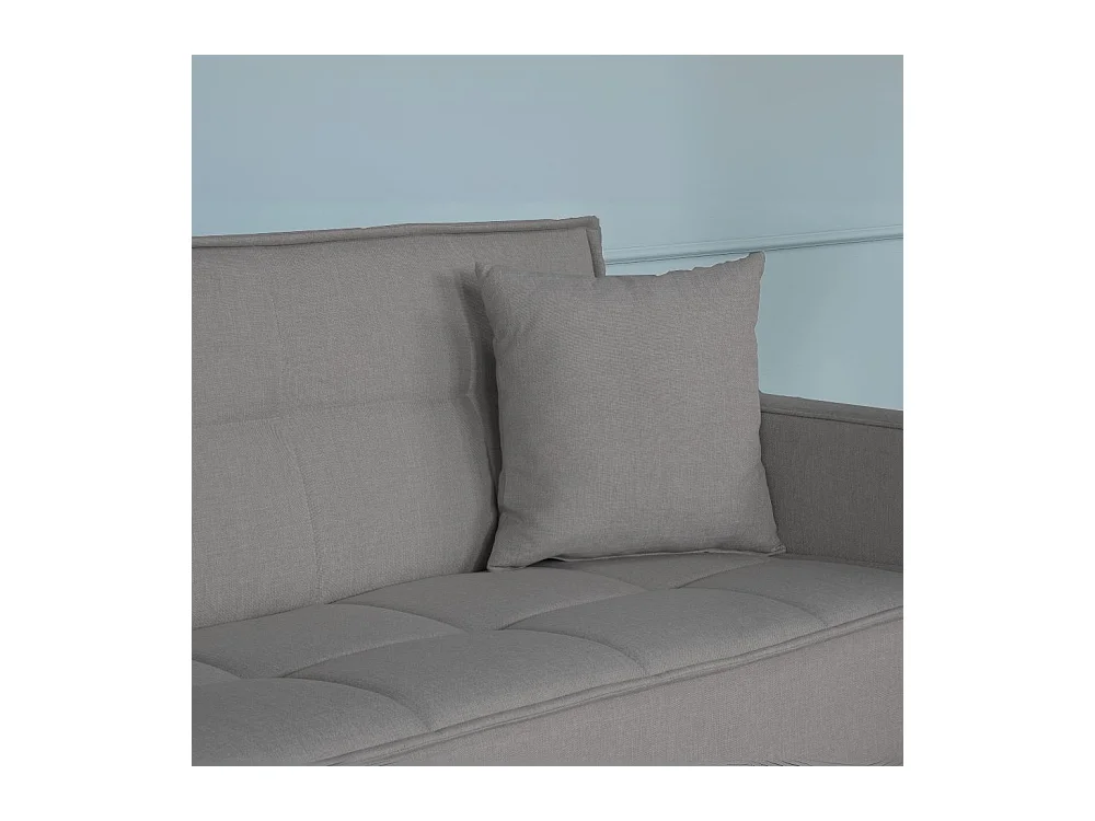 Divano funzione letto e contenitore Legen 3 Posti in vellutino grigio 210x85x87H