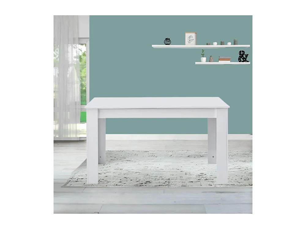 Tavolo rettangolare allungabile bianco Tony 140x90x78H