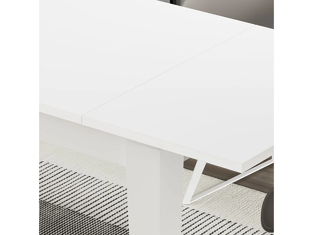 Tavolo allungabile Megaron 120x80 cm colore bianco