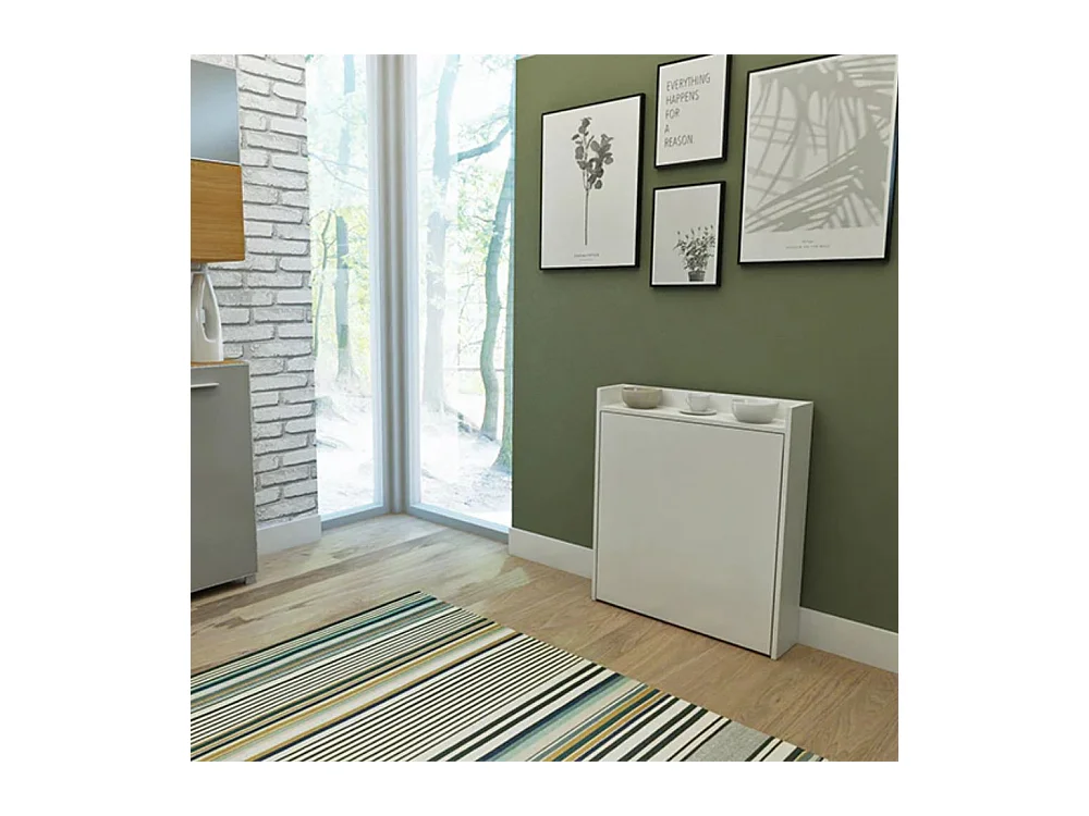 Tavolo a scomparsa Maso bianco 80x20x93H