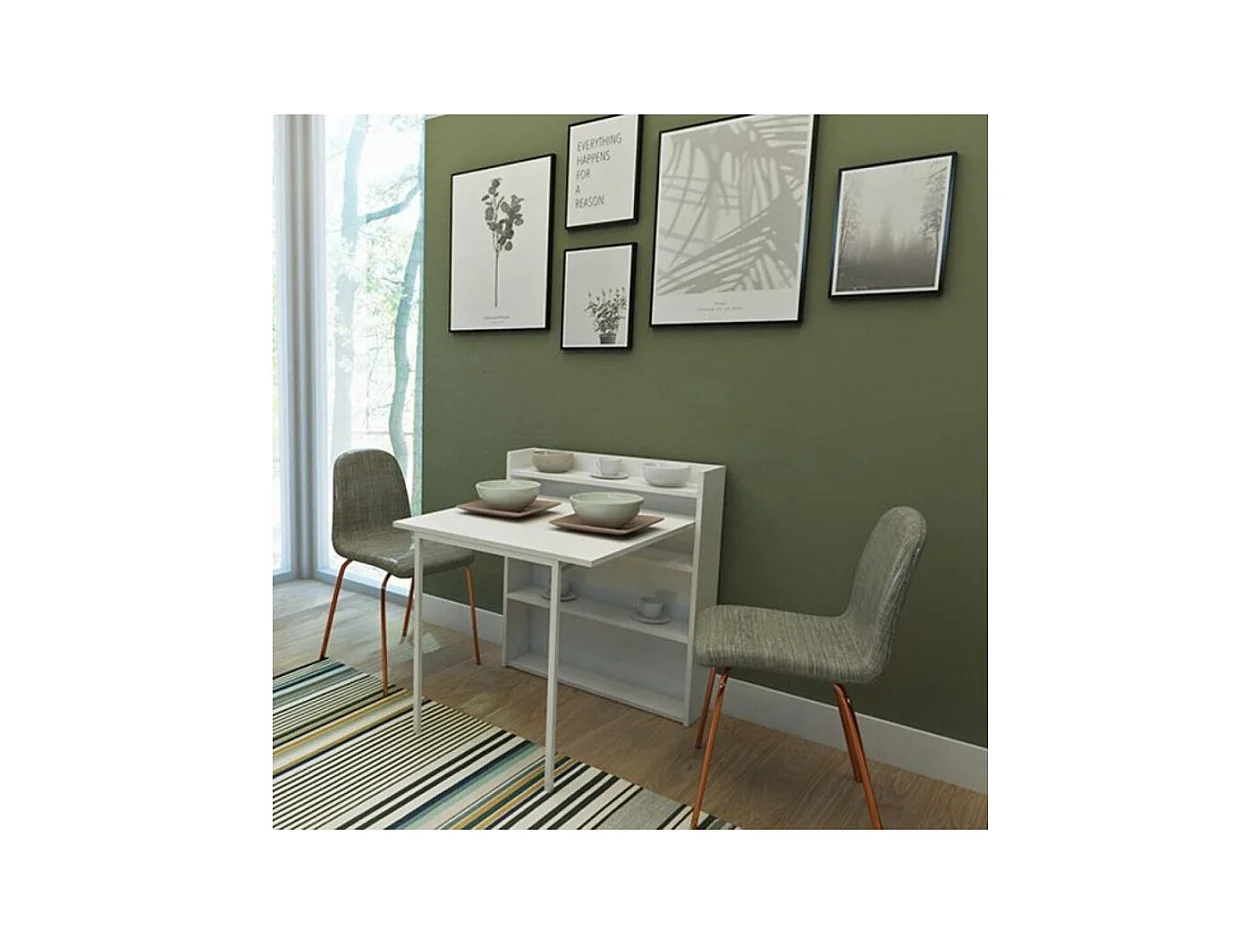 Tavolo a scomparsa Maso bianco 80x20x93H