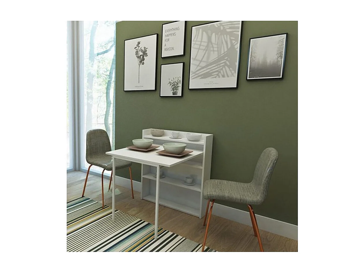 Tavolo a scomparsa Maso 80x20x93H colore bianco