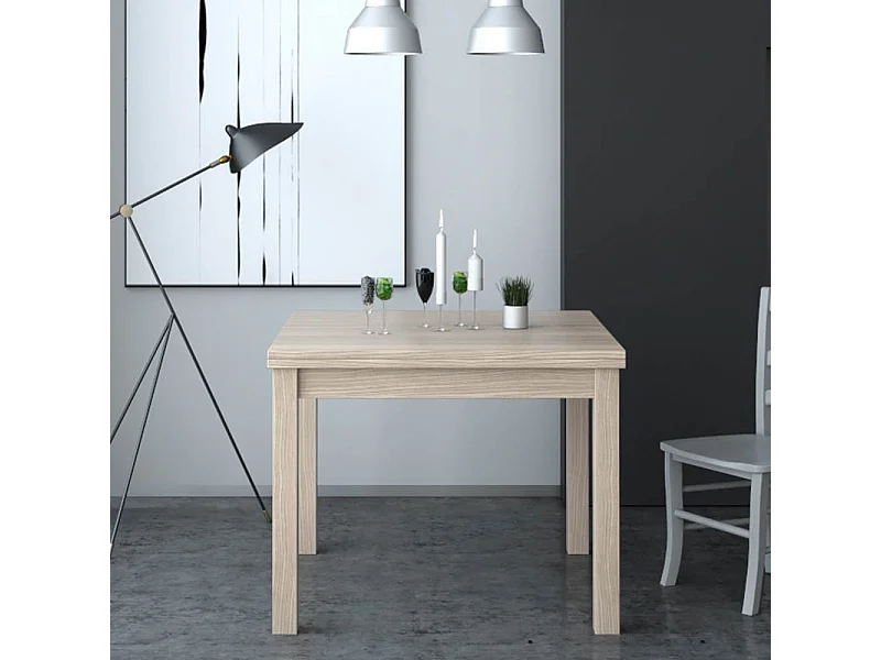 Tavolo raddoppiabile Firenze 90x90 colore olmo