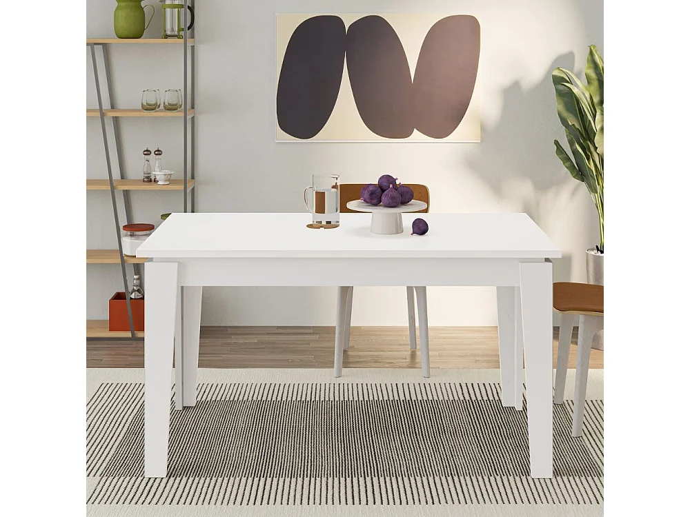 Tavolo allungabile rettangolare Tolmen 140x80 colore bianco
