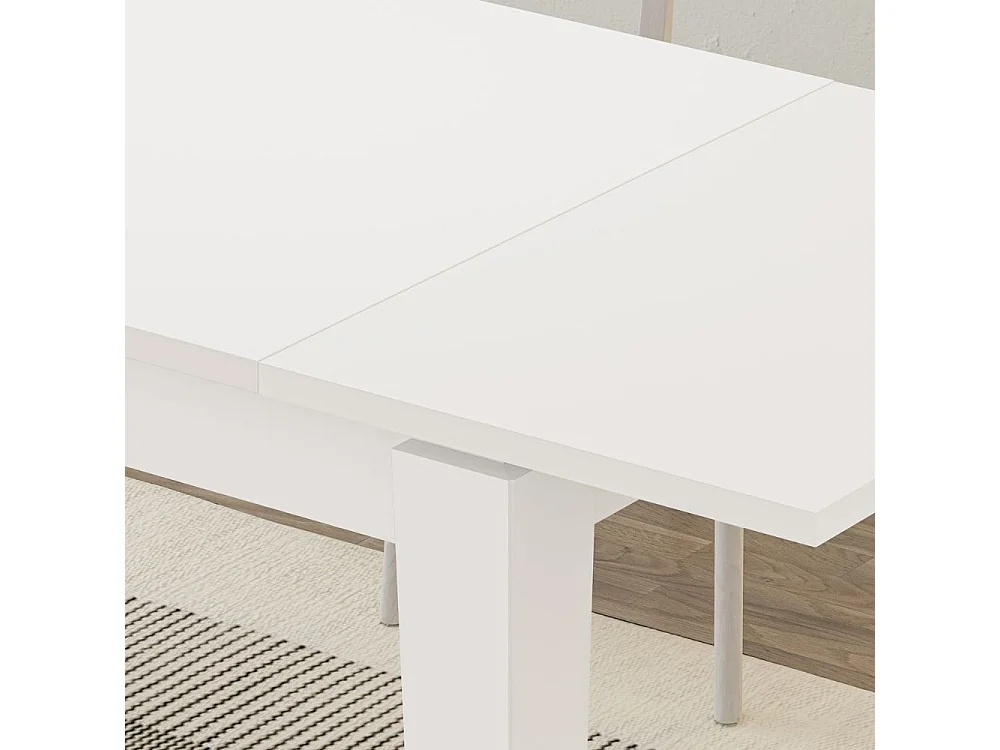 Tavolo allungabile rettangolare Tolmen 140x80 colore bianco