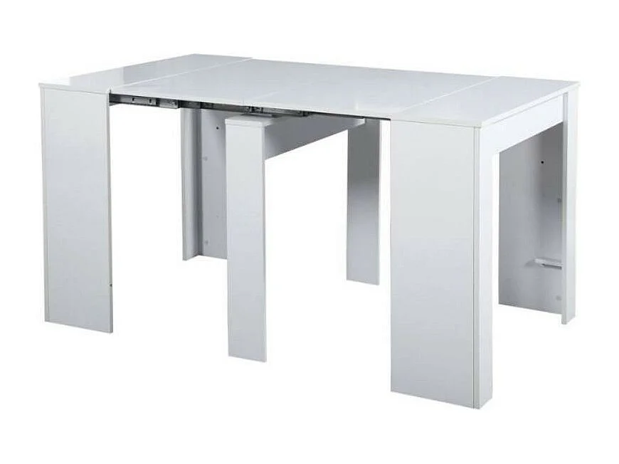 Consolle allungabile Ofelia 90x50x76h cm colore bianco lucido