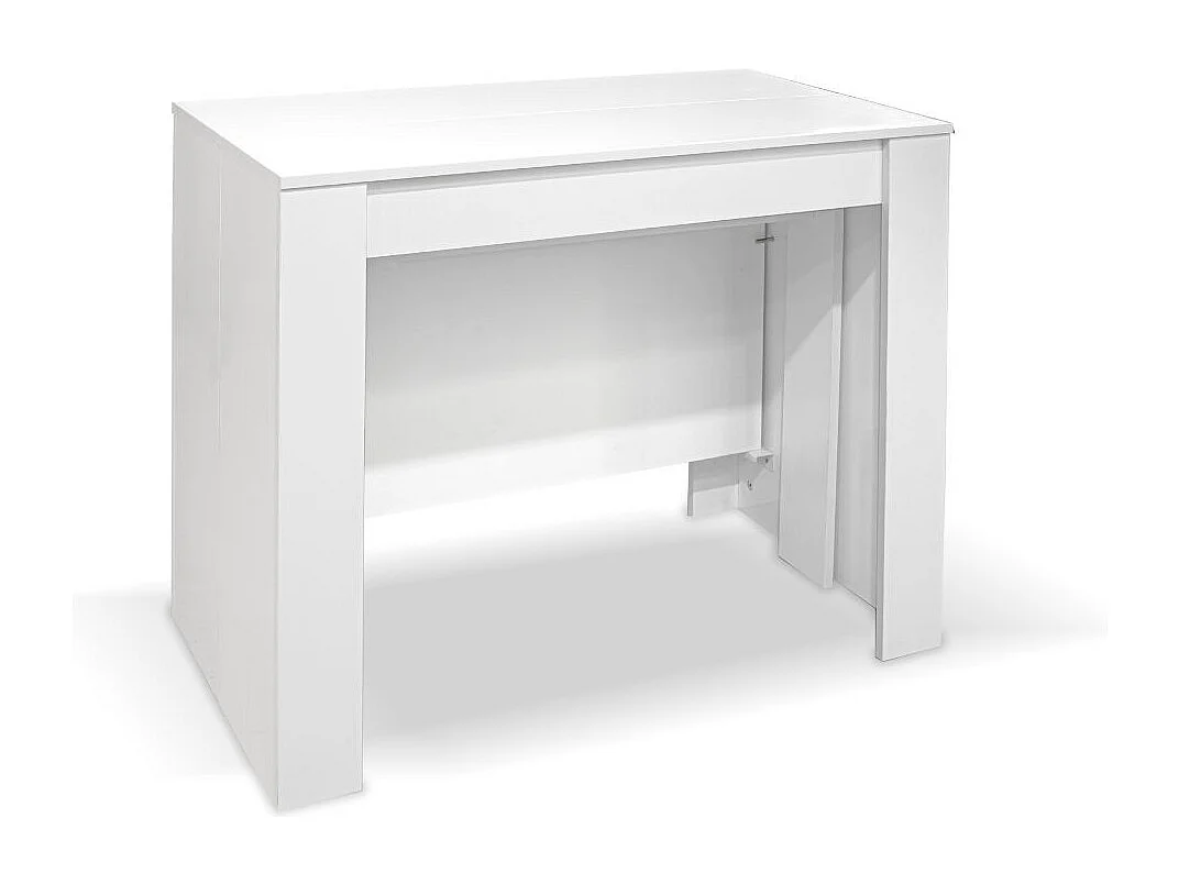 Consolle allungabile Ofelia 90x50x76h cm colore bianco lucido