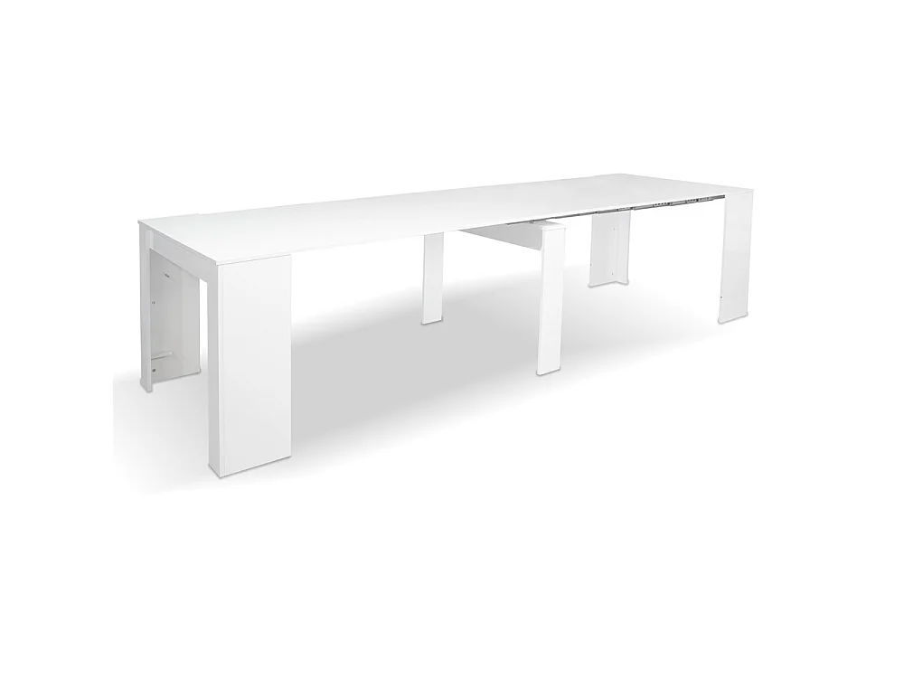 Consolle allungabile Ofelia 90x50x76h cm colore bianco lucido