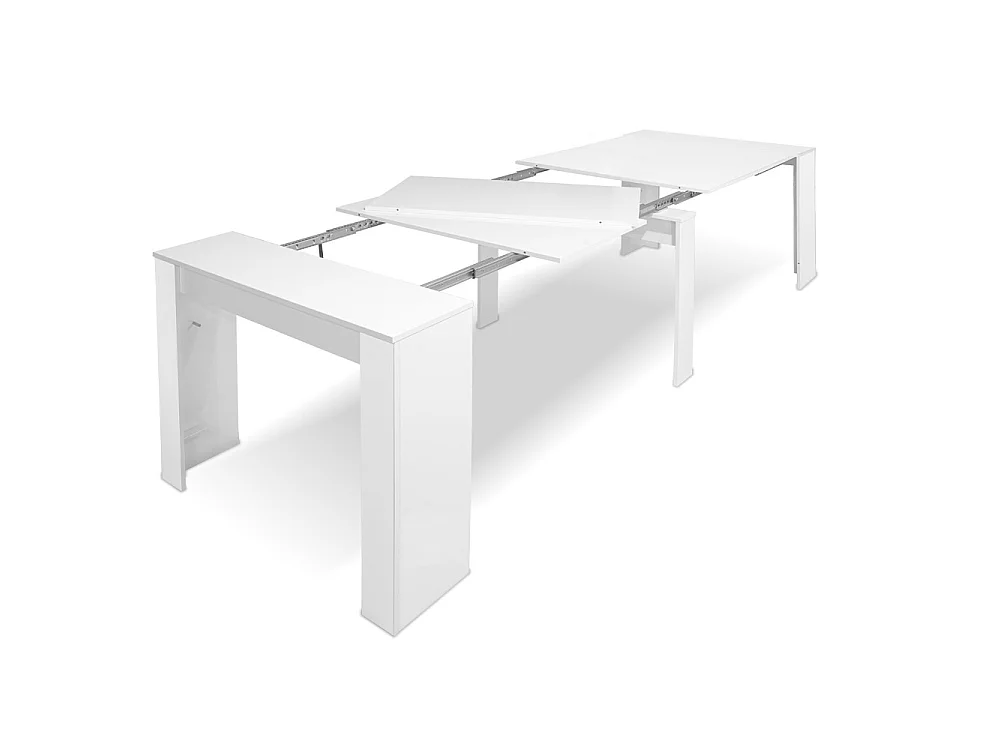 Consolle allungabile Ofelia 90x50x76h cm colore bianco lucido