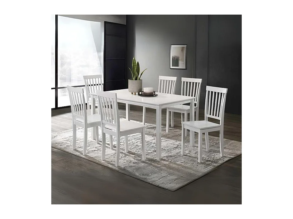 Tavolo rettangolare bianco Dori 140x80x74H