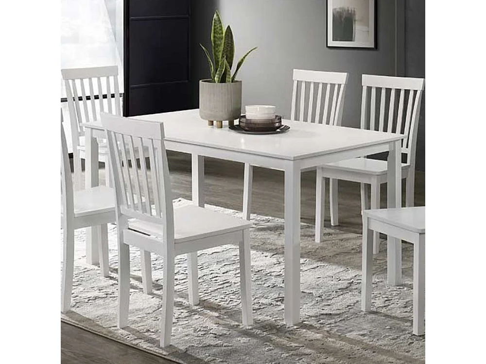 Tavolo rettangolare bianco Dori 140x80x74H