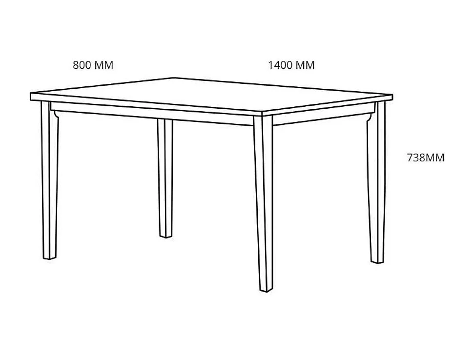 Tavolo rettangolare bianco opaco laccato Dori 140x80x74H