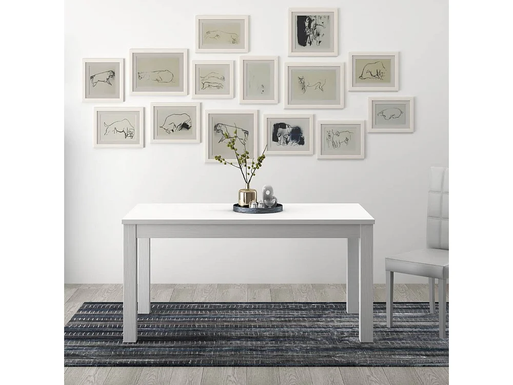 Tavolo allungabile Firenze 120x80 colore bianco frassinato