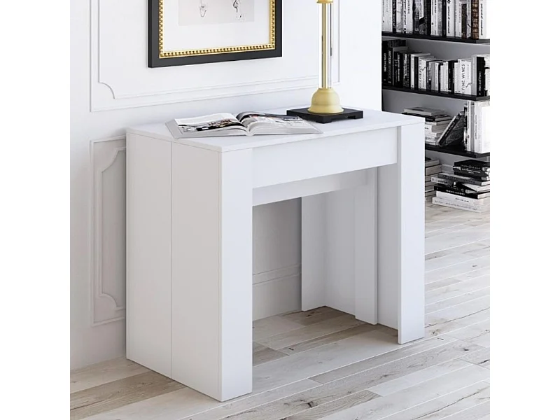 Consolle allungabile Luka 90x51,6x76,6H cm colore bianco
