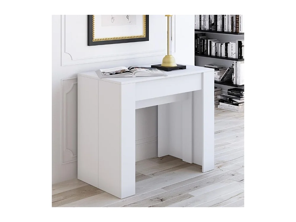 Consolle allungabile Luka 90x51,6x76,6H cm colore bianco
