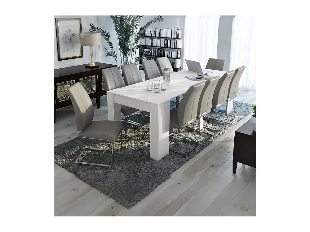 Consolle allungabile Luka 90x51,6x76,6H cm colore bianco