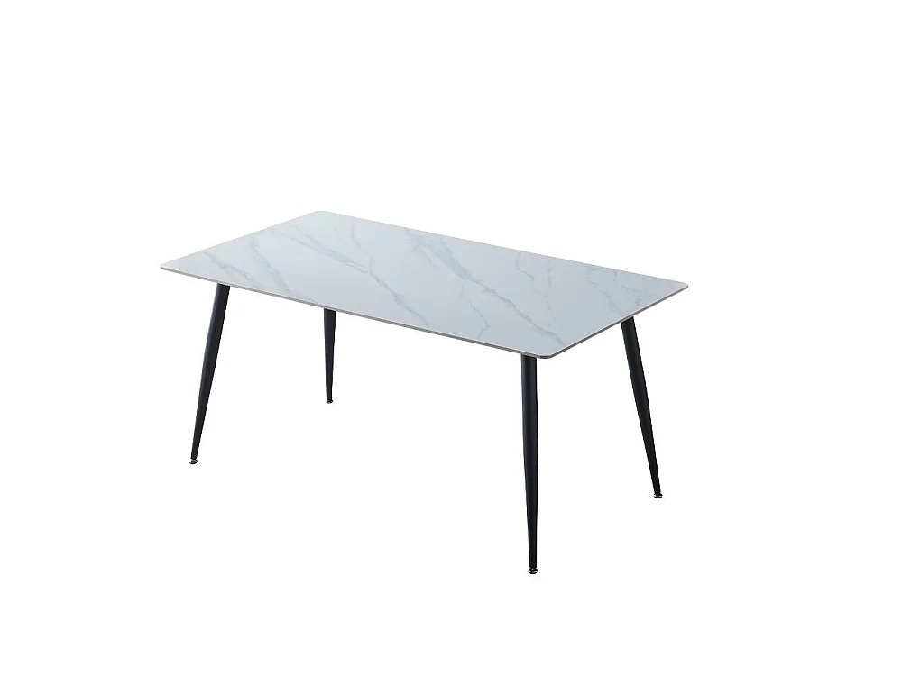 Tavolo top ceramica effetto marmo bianco Mila 140x80