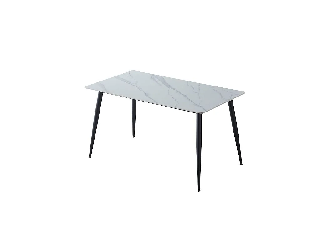 Tavolo top ceramica effetto marmo bianco Mila 140x80