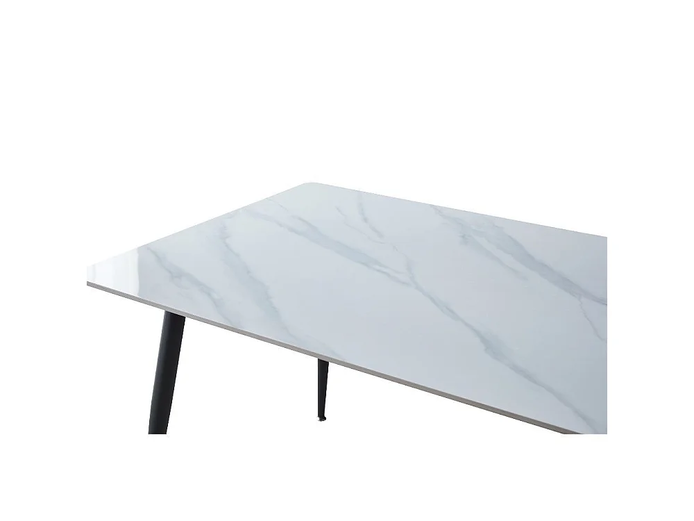 Tavolo top ceramica effetto marmo bianco Mila 140x80