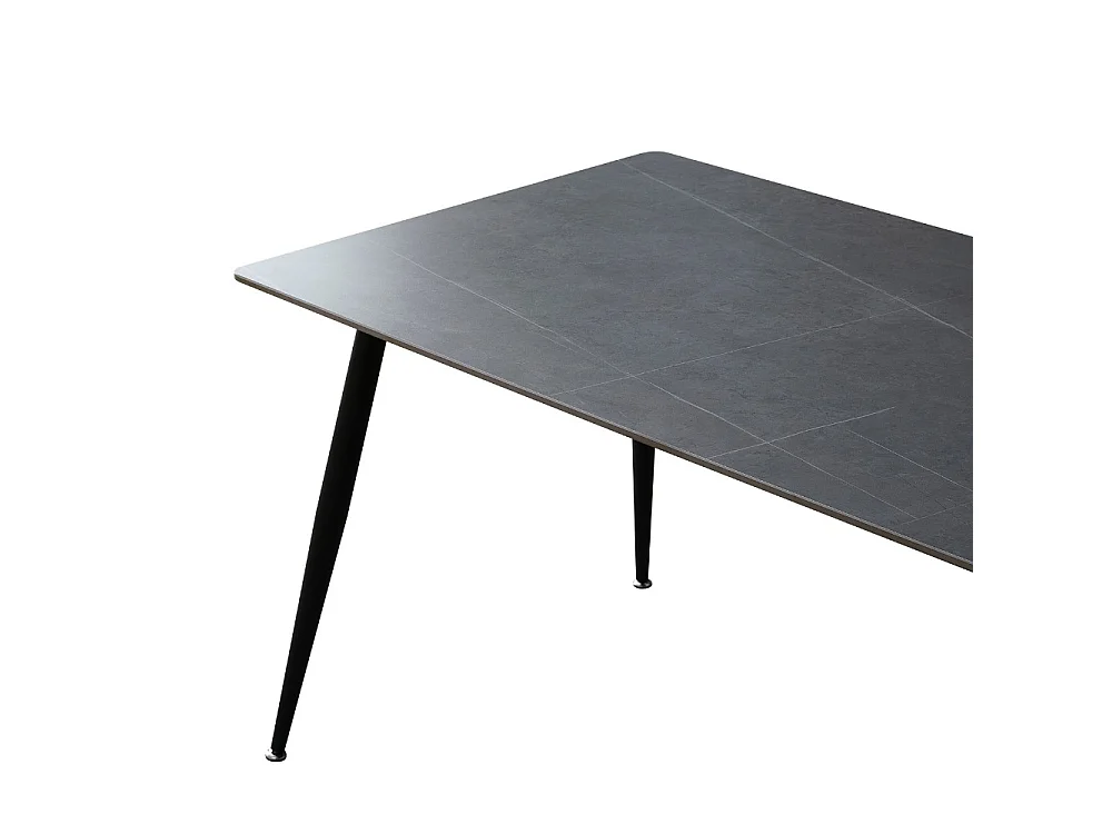 Tavolo top ceramica effetto marmo grigio opaco Mila 140x80