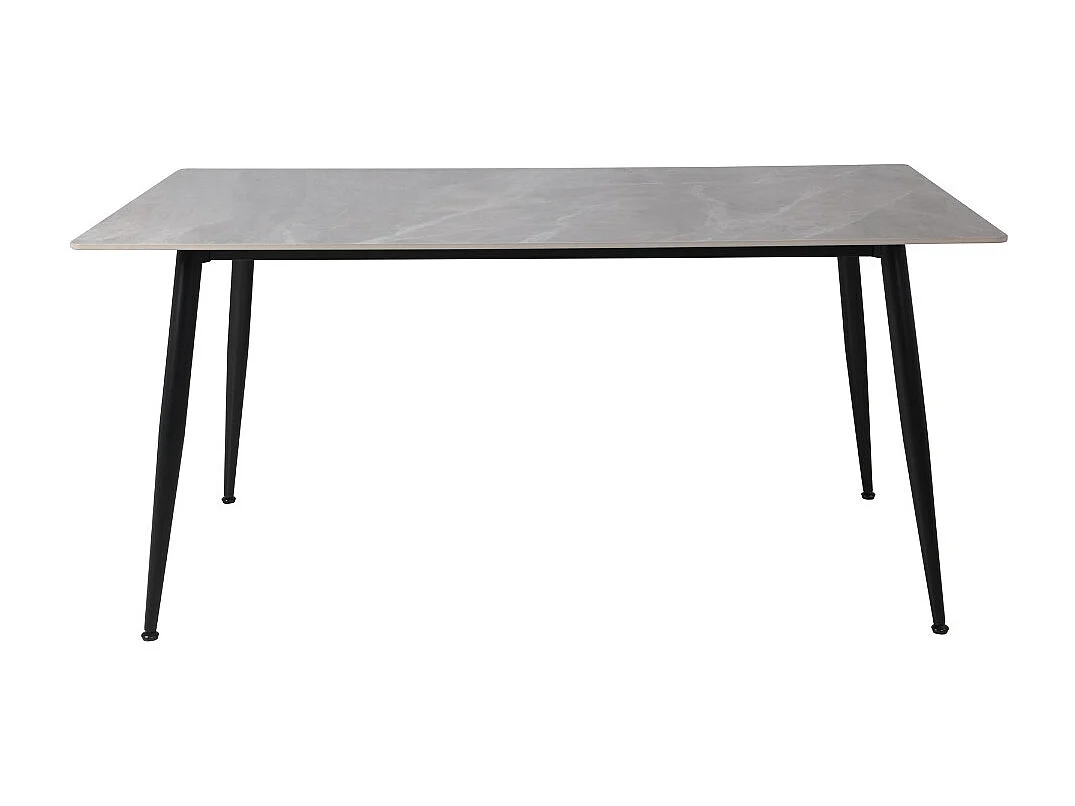 Tavolo top ceramica effetto marmo grigio lucido Mila 160x90