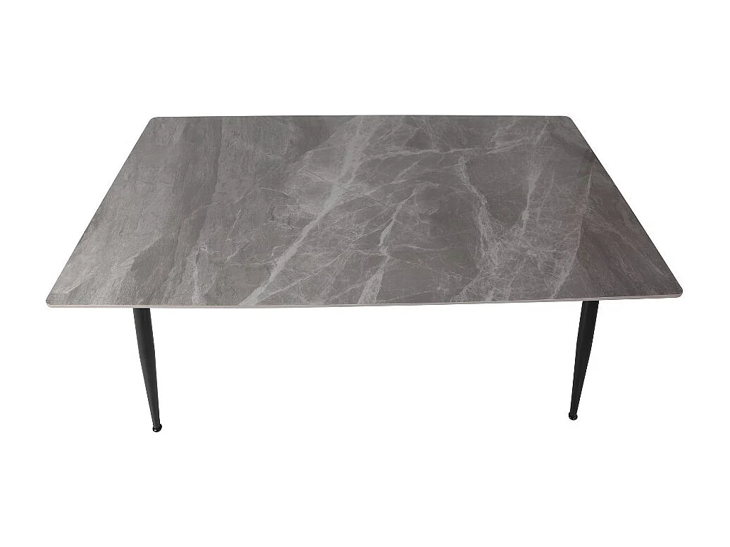 Tavolo top ceramica effetto marmo grigio lucido Mila 160x90
