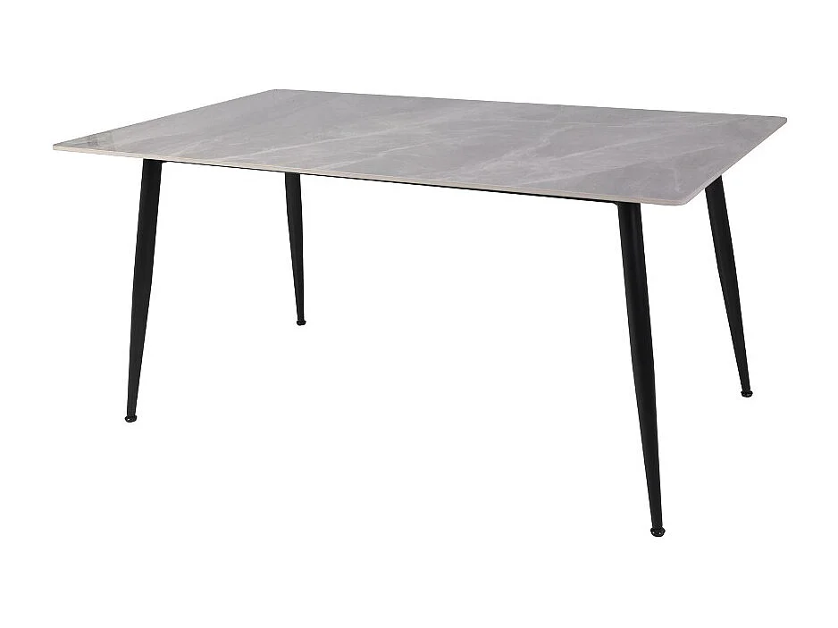 Tavolo top ceramica effetto marmo grigio lucido Mila 160x90