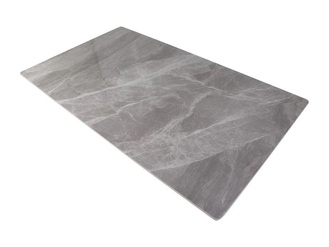 Tavolo top ceramica effetto marmo grigio lucido Mila 160x90