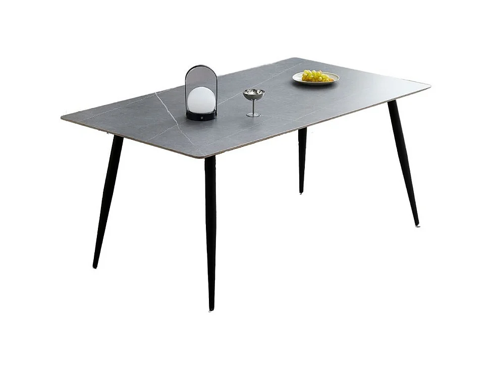 Tavolo top ceramica effetto marmo grigio cemento Mila 160x90