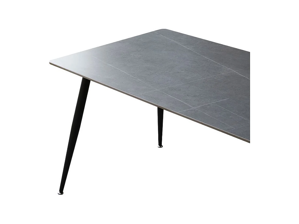 Tavolo top ceramica effetto marmo grigio cemento Mila 160x90