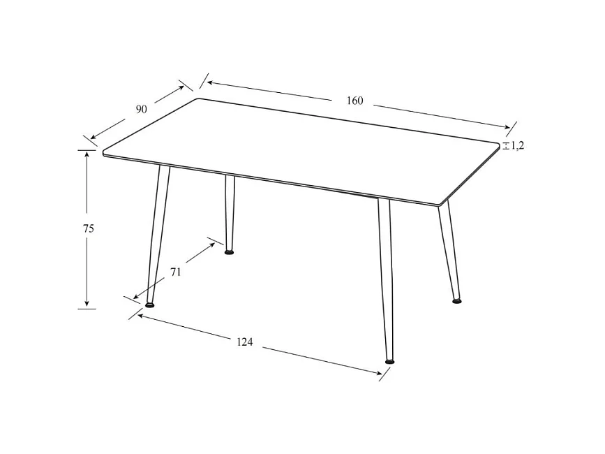 Tavolo top ceramica effetto marmo grigio cemento Mila 160x90
