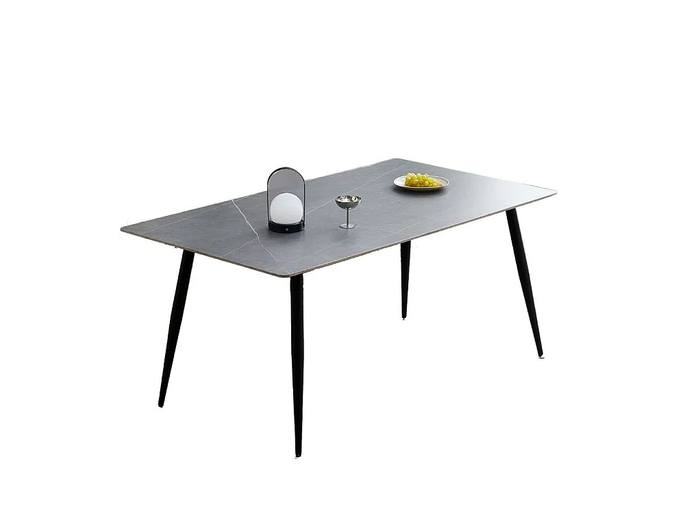 Tavolo top ceramica effetto marmo grigio cemento Mila 160x90