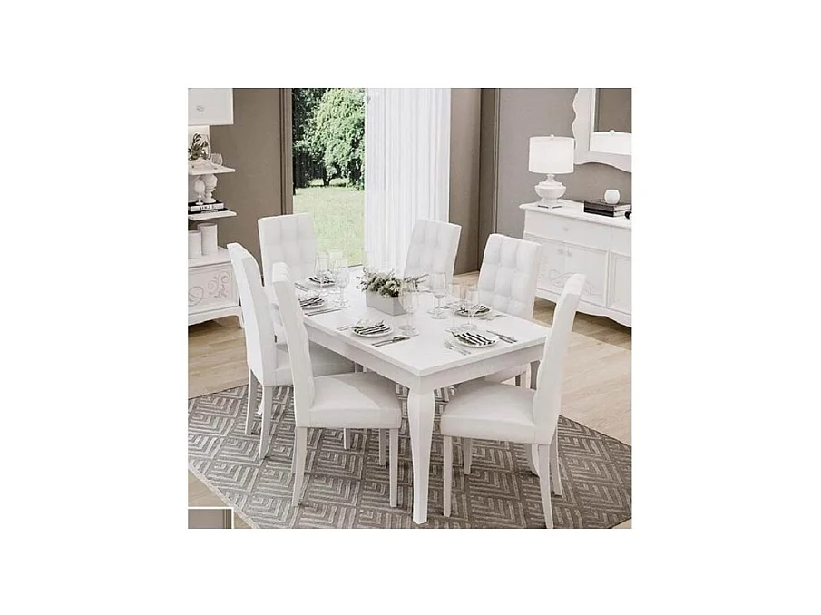 Tavolo allungabile Giselle colore bianco 160x90x78H