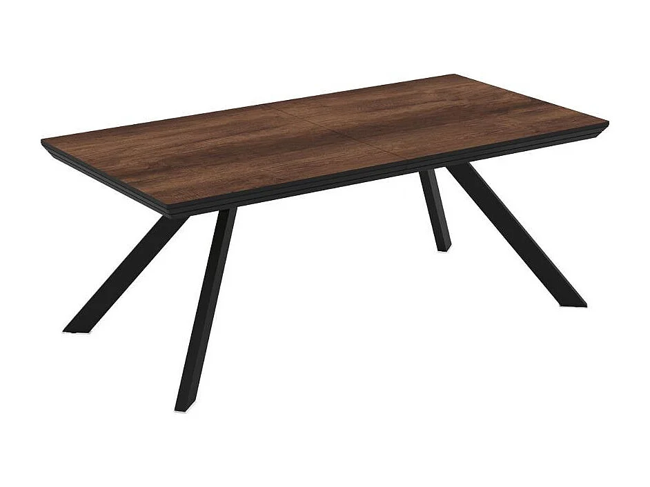 Tavolo allungabile Corin piano colore noce e gambe in metallo 200x100x77H