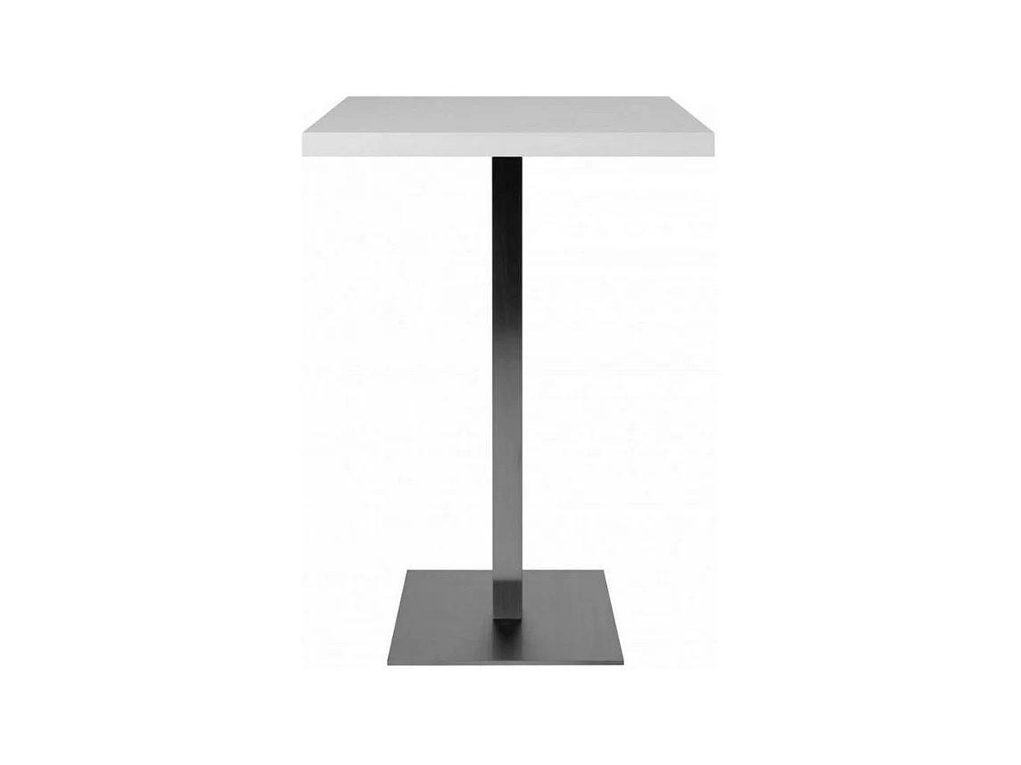 Tavolo alto Quadrato 70x70x105h cm piano bianco e base cromo