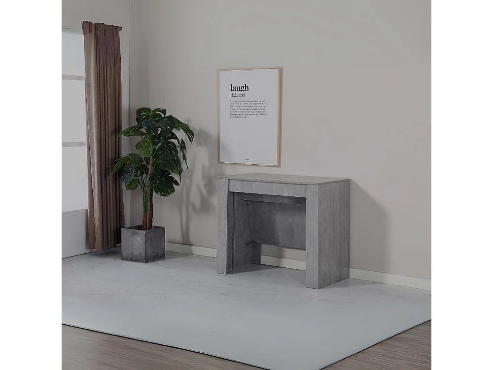 Consolle allungabile Ofelia 90x50x76h cm colore cemento