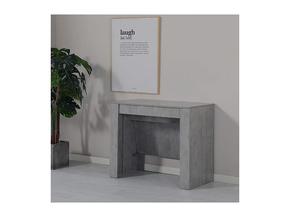 Consolle allungabile Ofelia 90x50x76h cm colore cemento