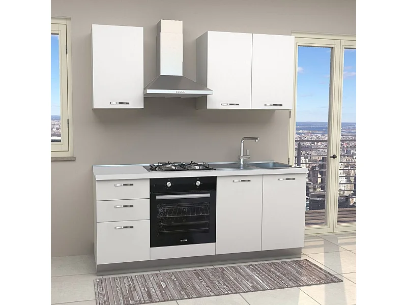 Cucina Taurus completa di elettrodomestici 195 cm