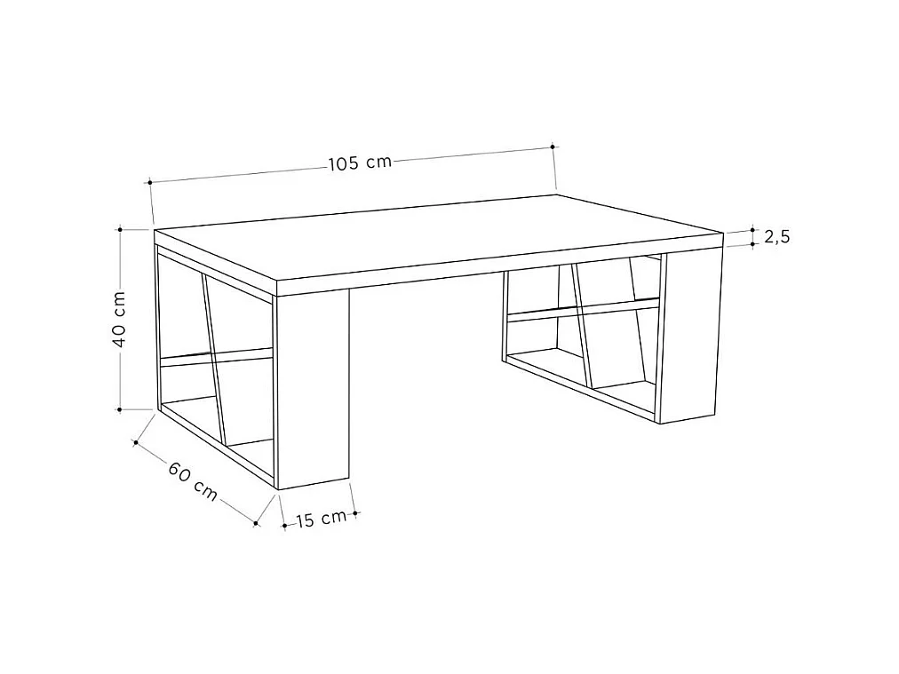 Tavolino da salotto Honey colore bianco