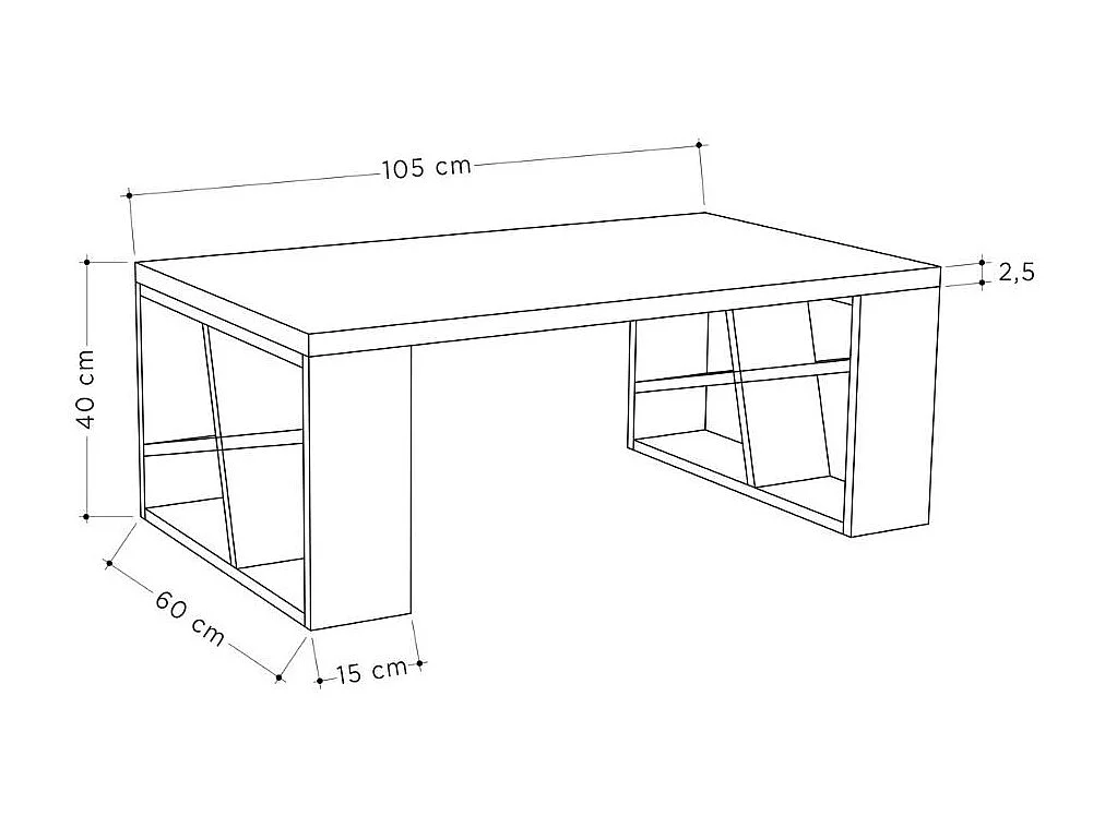 Tavolino da salotto Honey colore bianco