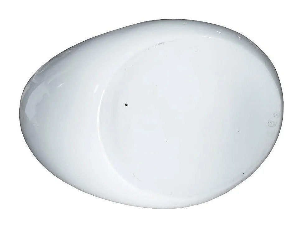 Tavolino da salotto con piano in vetro ovale e struttura bianco lucido 115x65x40 Miranda