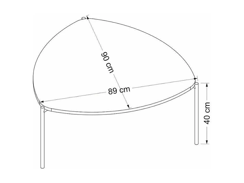 Tavolino da salotto bianco Lenny struttura metallo nero