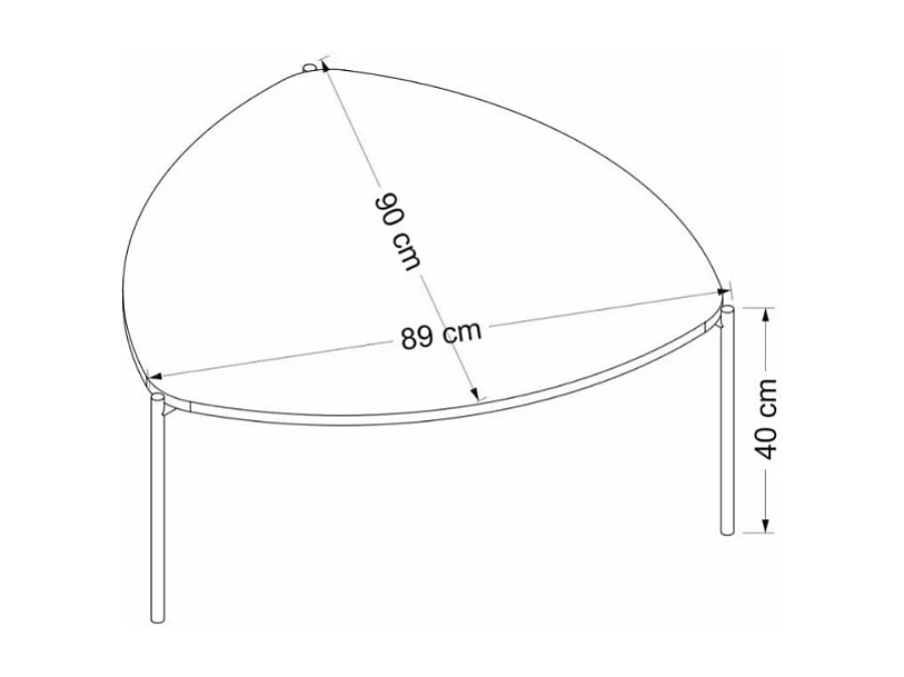 Tavolino da salotto bianco Lenny struttura metallo nero