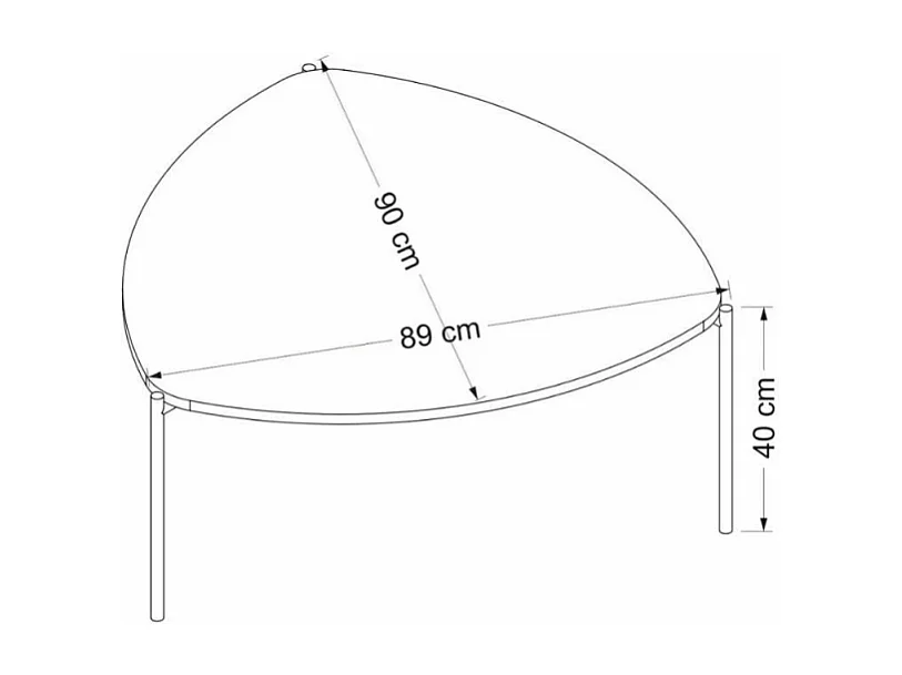 Tavolino da salotto bianco Lenny struttura metallo nero
