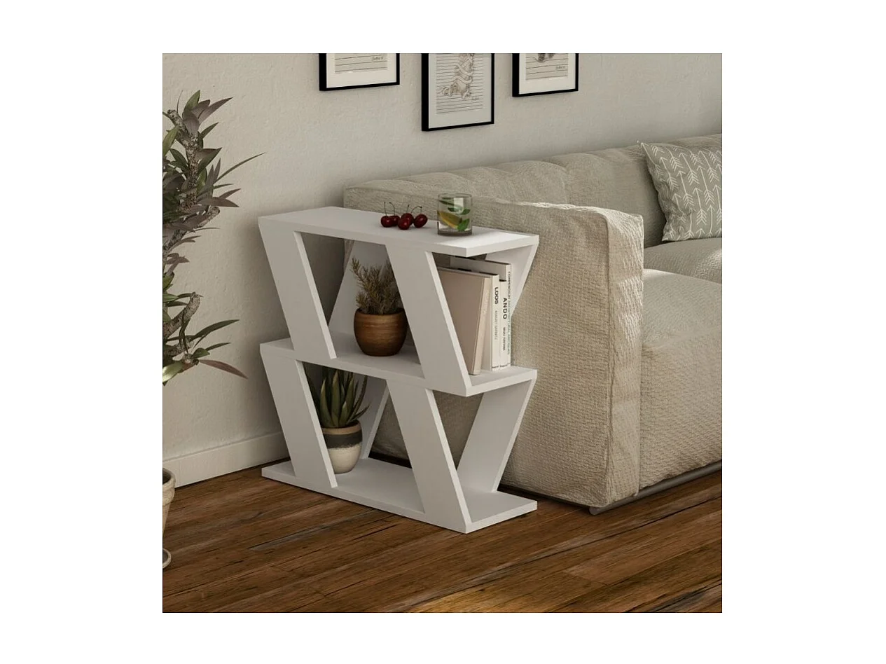 Tavolino laterale bianco da salotto Lazena