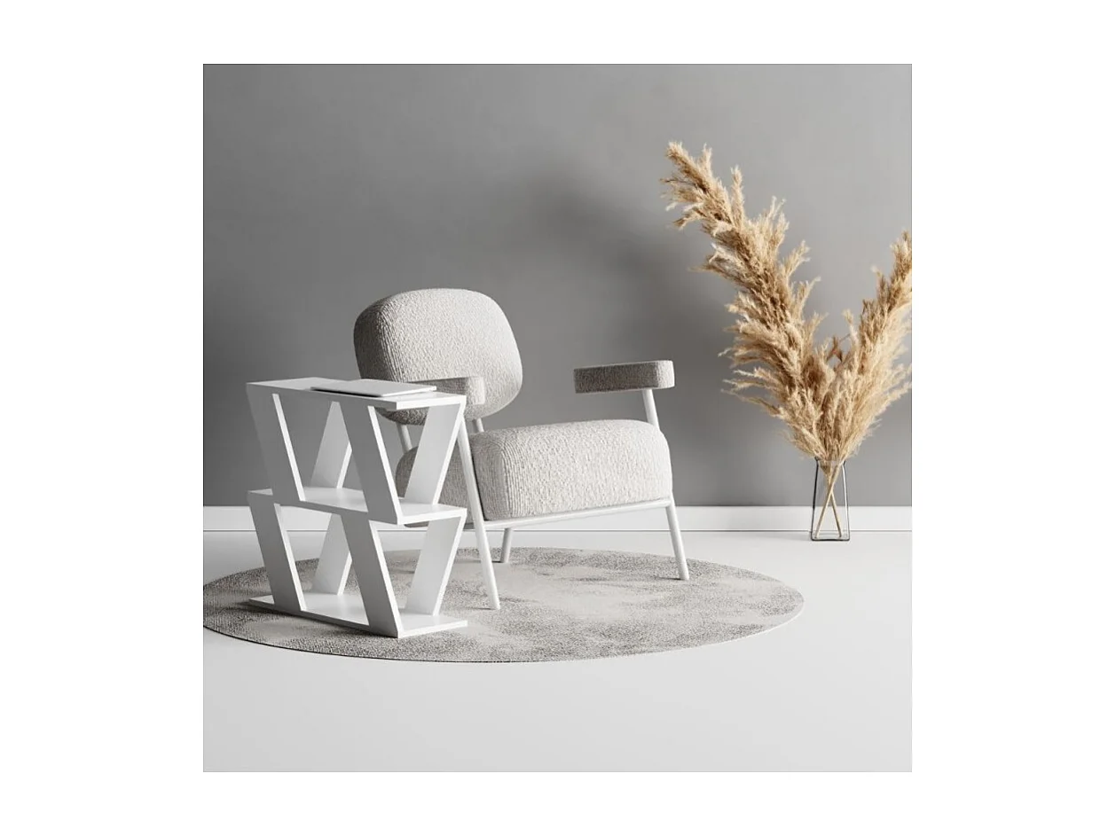 Tavolino laterale bianco da salotto Lazena