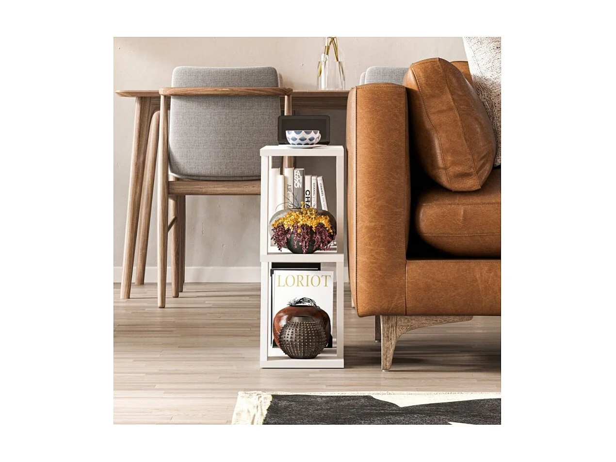 Tavolino laterale bianco da salotto Lazena