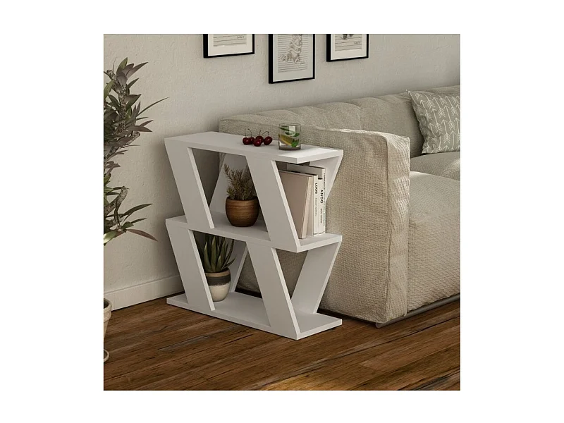 Tavolino laterale bianco da salotto Lazena