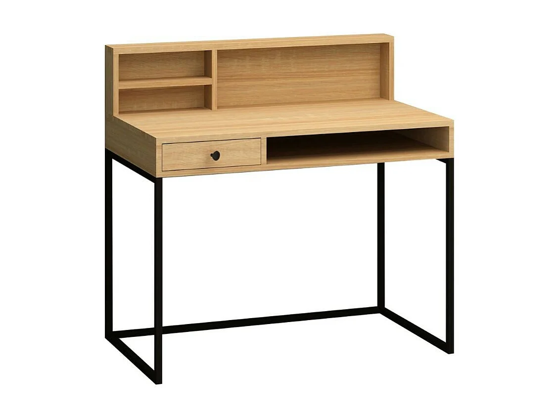 Scrivania con cassetto Nasus colore rovere nero