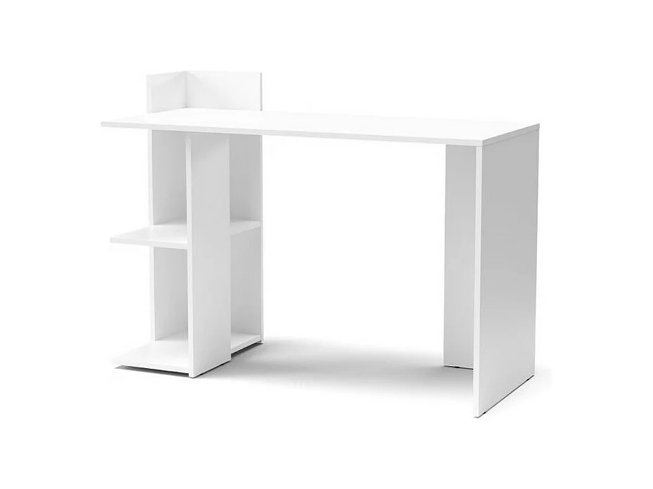 Scrivania con ripiani laterali Paco1 120x51,6x87,5H colore bianco